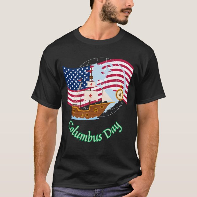 Columbus Day T Shirt (Framsida)