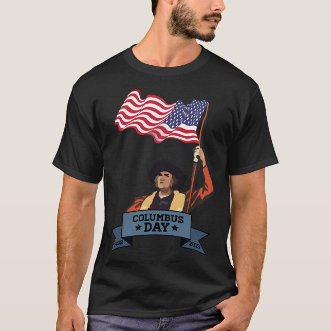 Columbus Day T Shirt (Framsida)