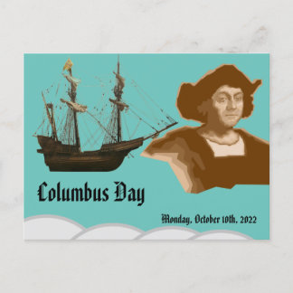 Columbus day vykort