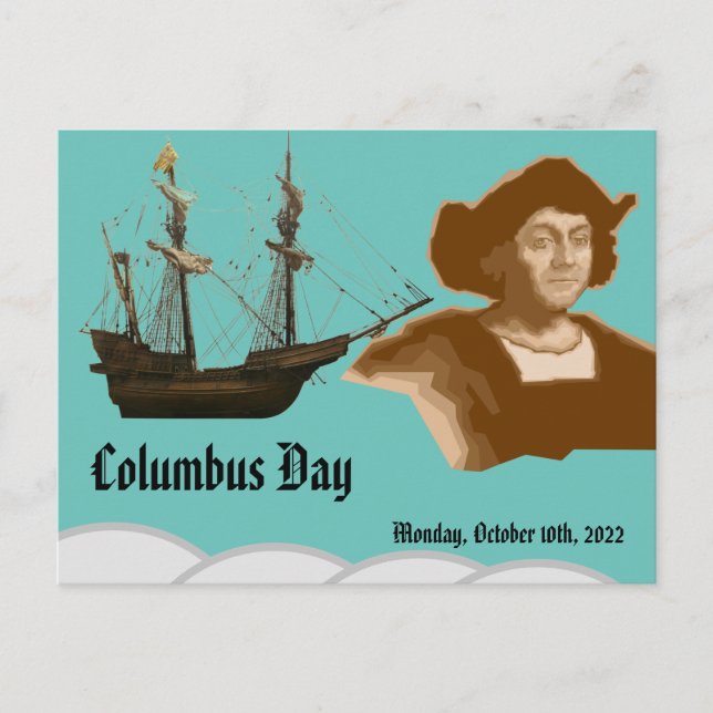 Columbus day vykort (Framsida)