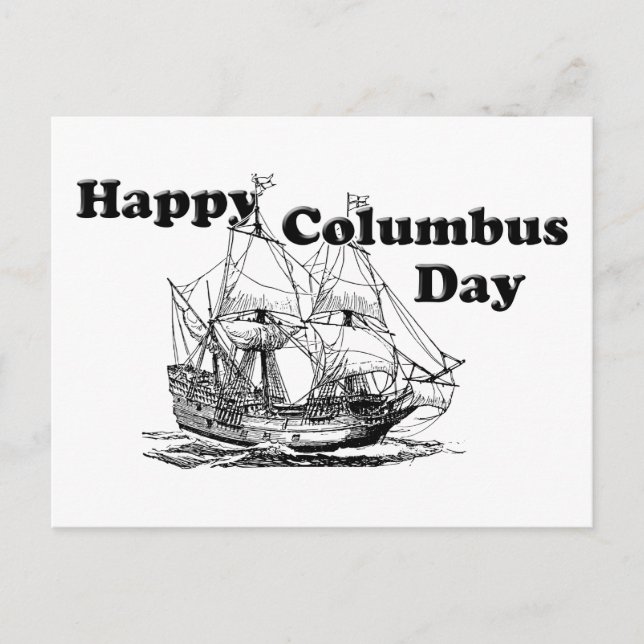 Columbus Day Vykort (Framsida)