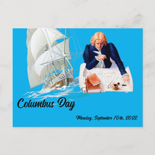 Columbus day vykort (Framsida)
