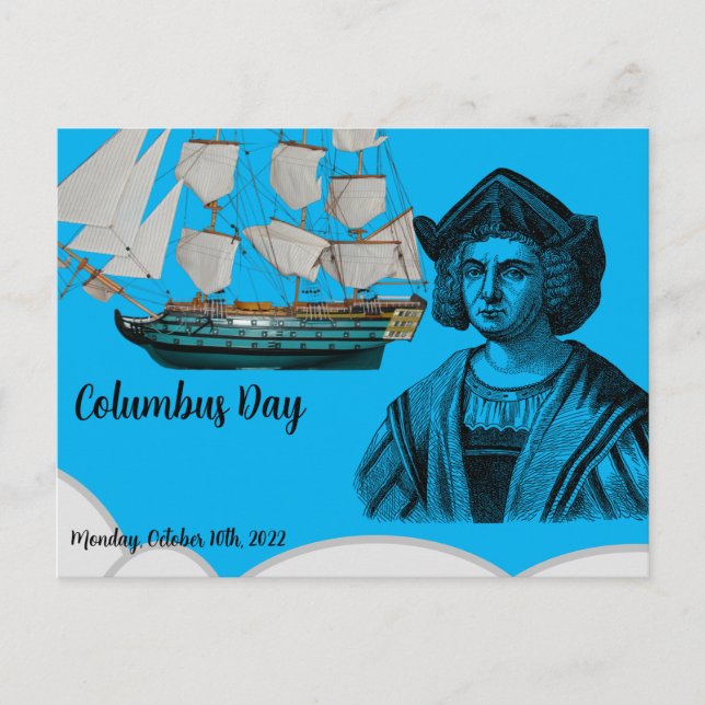 Columbus day vykort (Framsida)