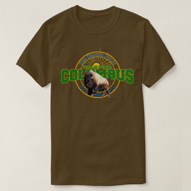 Columbus delstat Indiana Gift T Shirt (Design framsida)