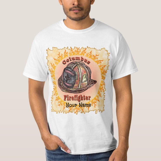 Columbus Firefighter t-shirt (Framsida)