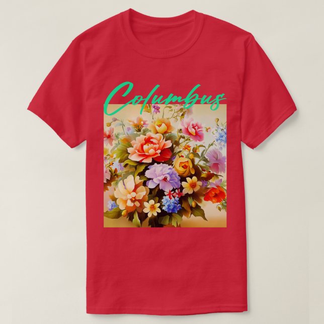 Columbus Flower T Shirt (Design framsida)