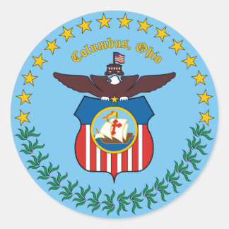 Columbus försegling, Ohio Runt Klistermärke