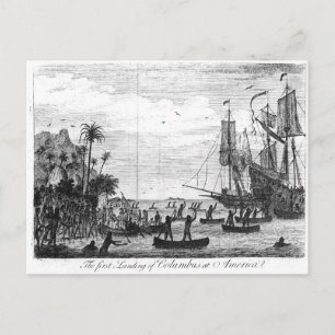 Columbus första landning i Amerika Vykort