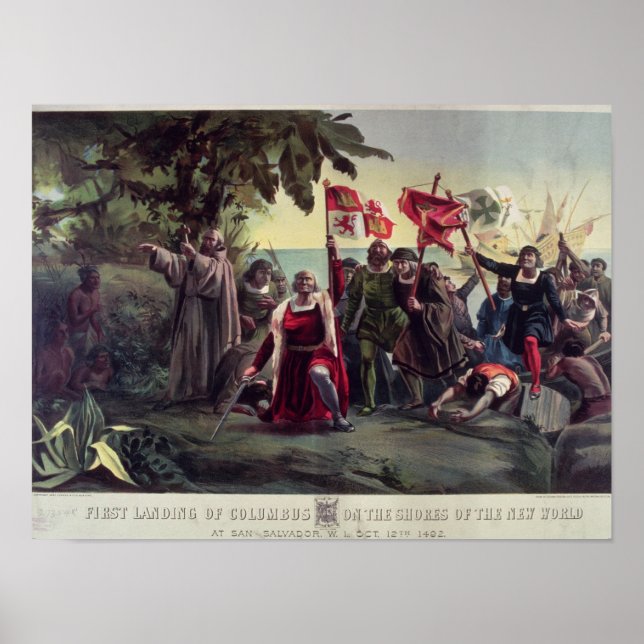 Columbus första landning poster (Framsidan)