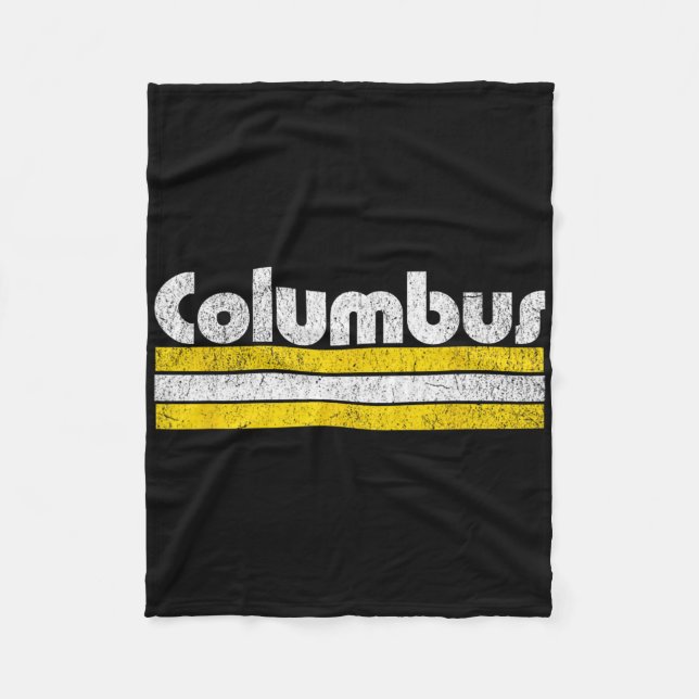 Columbus Fotboll Vintage Stad  Fleecefilt (Framsidan)