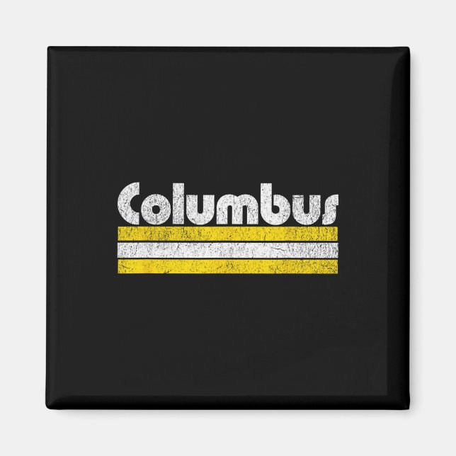 Columbus Fotboll Vintage Stad  Magnet (Framsidan)