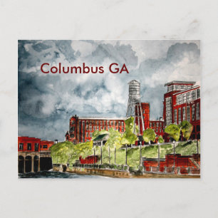 columbus ga georgia rivergång River promenart, C.. Vykort