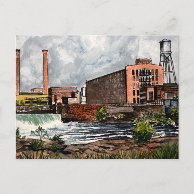 Columbus GA Phenix City AL Landcape-målningsgåva Vykort (Framsida)