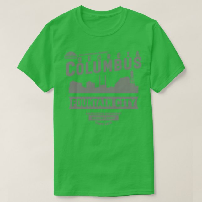 Columbus Georgia Downtown Skyline Silhouette T Shirt (Design framsida)