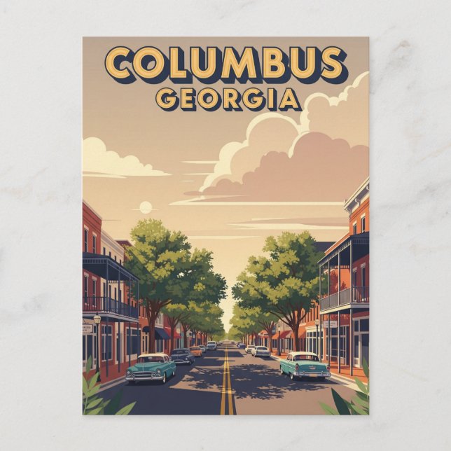 Columbus Georgia Travel Vykort (Framsida)