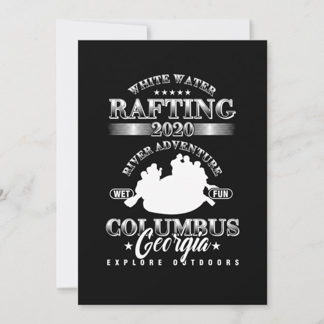 Columbus Georgia White Vatten River Rawing 2020 Pa Inbjudningar (Framsida)