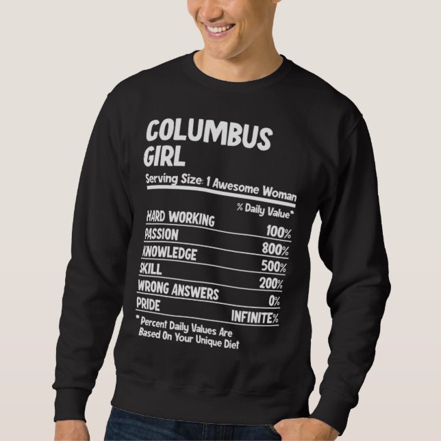 Columbus Girl Lång Ärmad Tröja (Framsida)