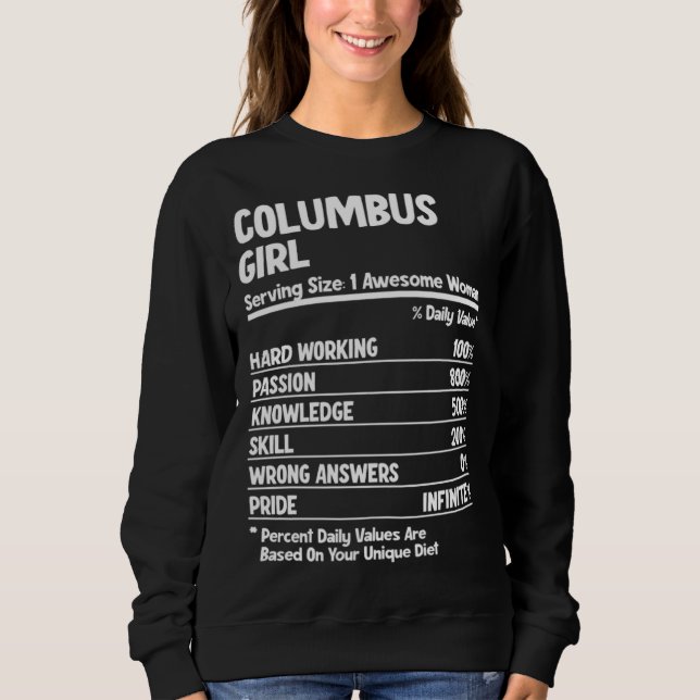 Columbus Girl T Shirt (Framsida)