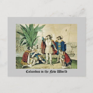 Columbus i den nya världen vykort