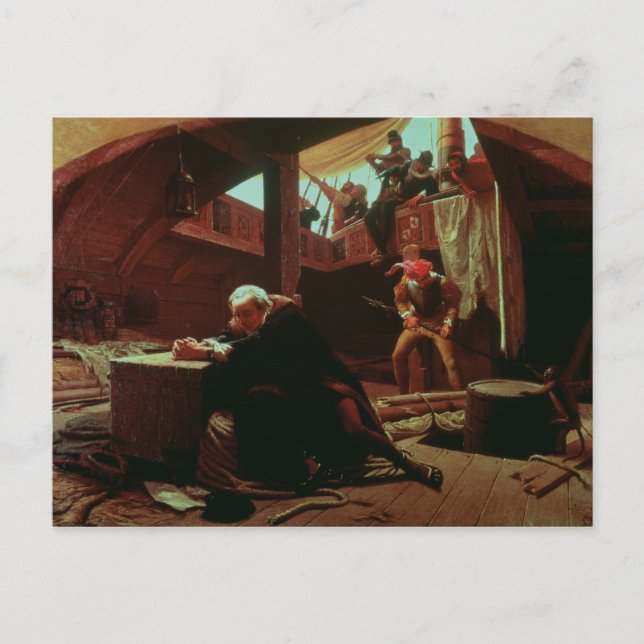 Columbus in Chains, 1863 Vykort (Framsida)