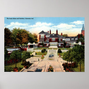 Columbus Indiana det Irwin familjhemmet Poster