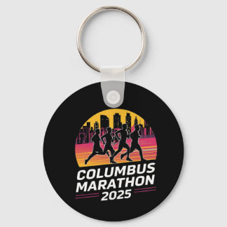 Columbus Marathon 2025 silhouette Nyckelring