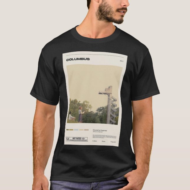Columbus Movie Poster Classic T-Shirt (Framsida)