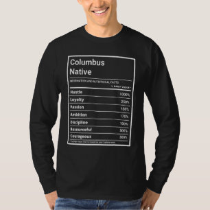 Columbus Native Funny Nutrition Pride T Shirt