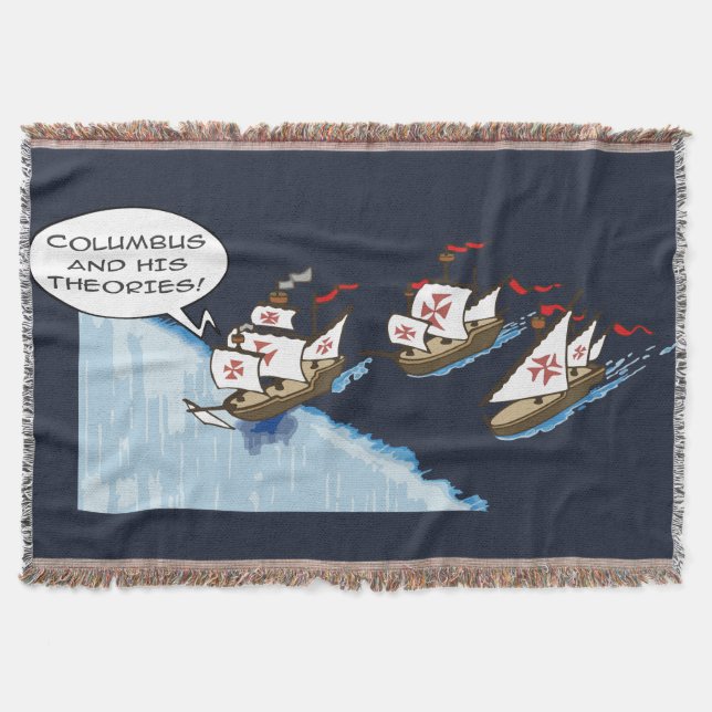 Columbus och hans teorier filt (Framsidan)