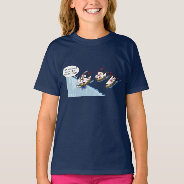Columbus och hans teorier t shirt (Framsida)