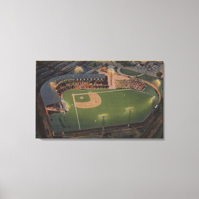 Columbus, OH - Aerial of Red Bird Baseball Canvastryck (Framsida)