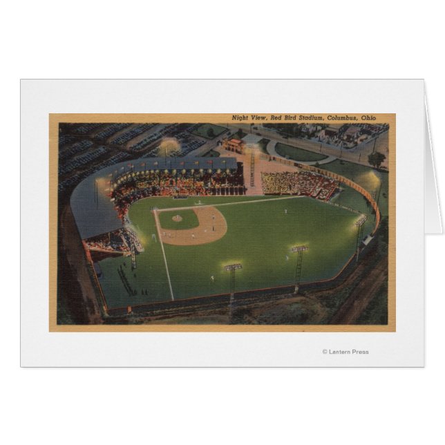 Columbus, OH - Aerial of Red Bird Baseball Hälsningskort (Framsidan Horizontal)