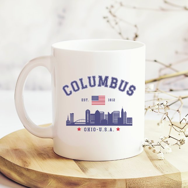 Columbus OH City View Design Kaffemugg (Skapare uppladdad)