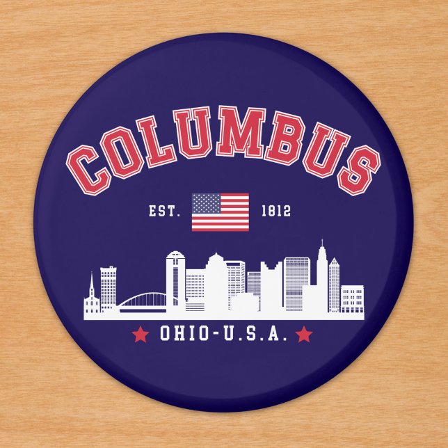Columbus OH Downtown Silhouette Magnet (Skapare uppladdad)