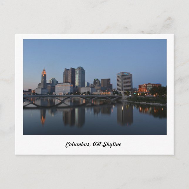 Columbus, Oh Skyline Vykort (Framsida)