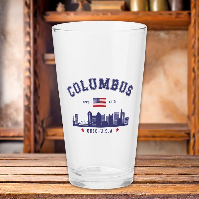 Columbus Ohio Architectural Skyline Glaskopp (Skapare uppladdad)