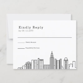 Columbus Ohio Bröllop | Stylized City Skyline OSA