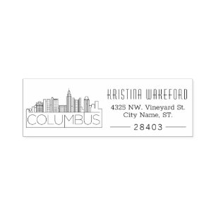 Columbus, Ohio City Anpassningsbar Adress själv Självfärgande Stämpel