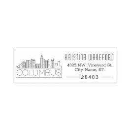 Columbus, Ohio City | Anpassningsbar Adress självt Självfärgande Stämpel