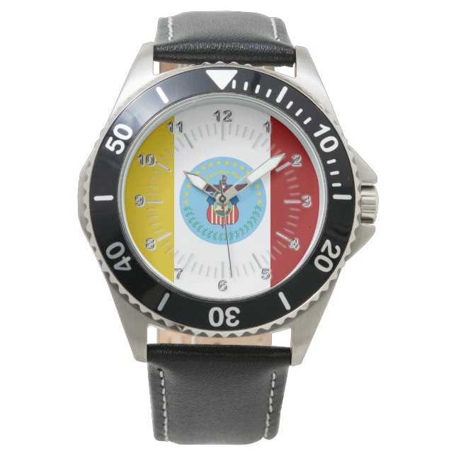 Columbus (Ohio) City flagga Watch Armbandsur (Framsida)
