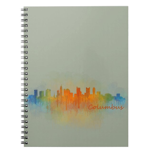 Columbus Ohio, City Skyline, v3 Anteckningsbok (Framsidan)