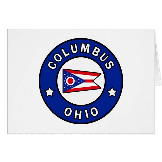 Columbus Ohio Hälsningskort (Framsidan Horizontal)