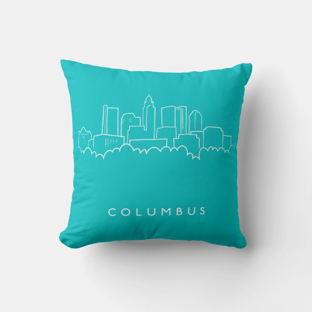 Columbus Ohio horisont Kudde (Framsida)
