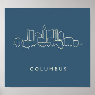 Columbus Ohio horisont Poster