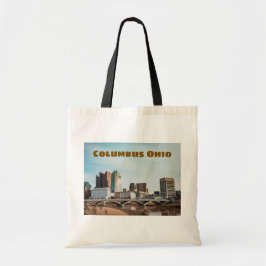 Columbus Ohio i centrala staden Scene med Namn Tygkasse