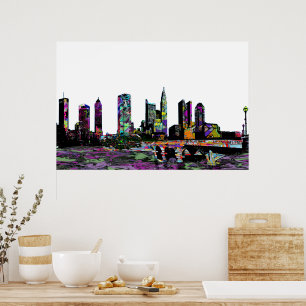 Columbus, Ohio i graffiti Poster