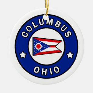Columbus Ohio Julgransprydnad Keramik