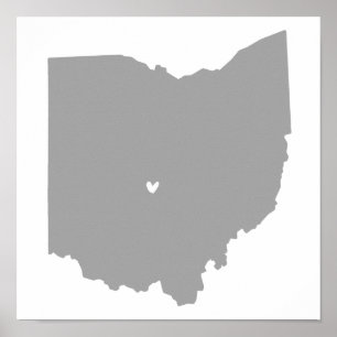 Columbus, Ohio Kärlek Poster