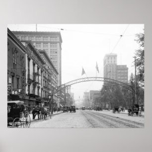 Columbus Ohio - kickgata 1910 Poster