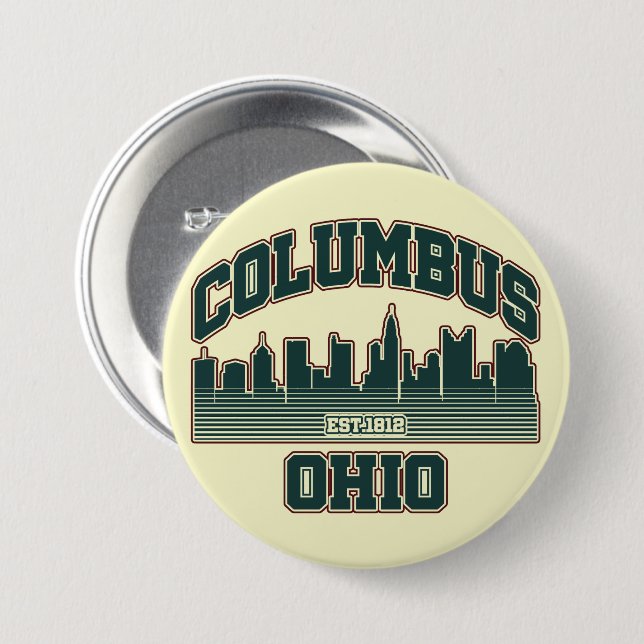 Columbus.Ohio Knapp (Framsida & baksida)